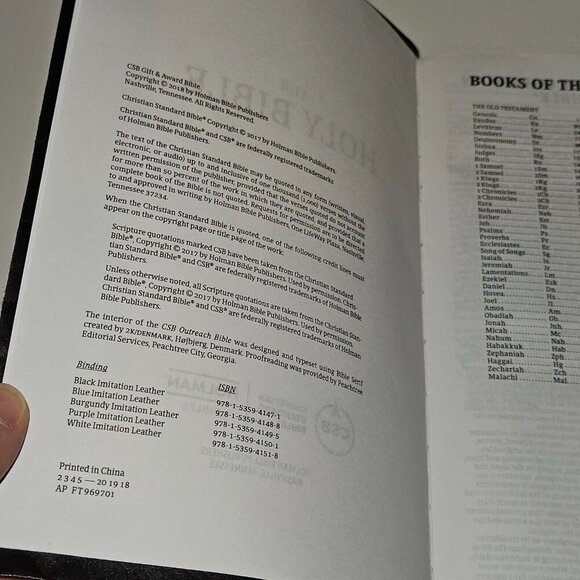 VTG Holy Bible CSB Christian Standard Bible Holman Red Letter Edition 2018 - Picture 12 of 16